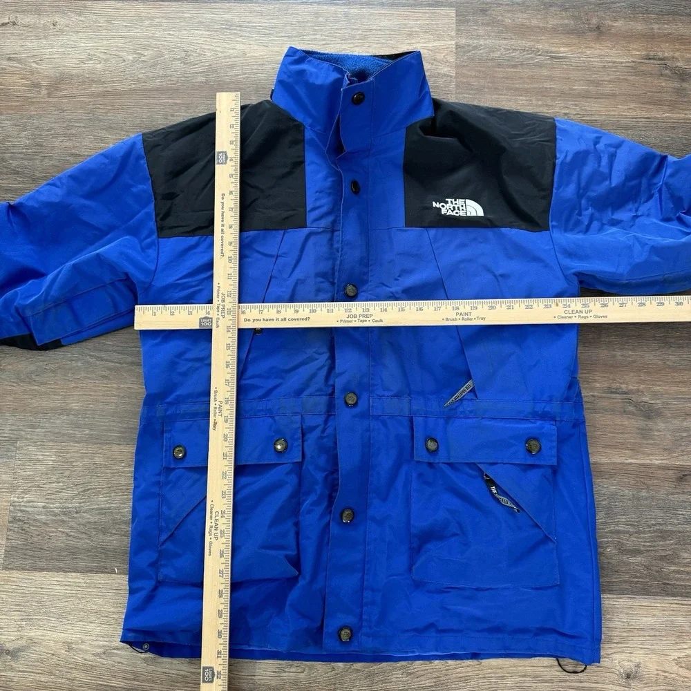 VTG The North Face TNF Goretex Blue Coat‎ Sz L FAIR READ